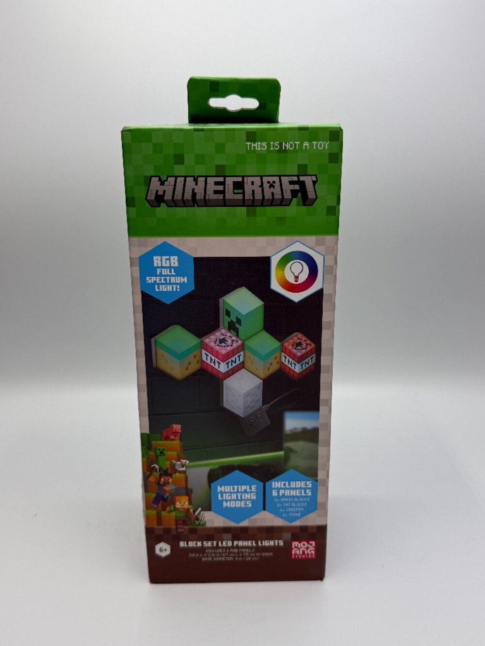 New Minecraft MOB and Blocks LED RGBPanel Set of 6 Novelty Wall Lights & Remote